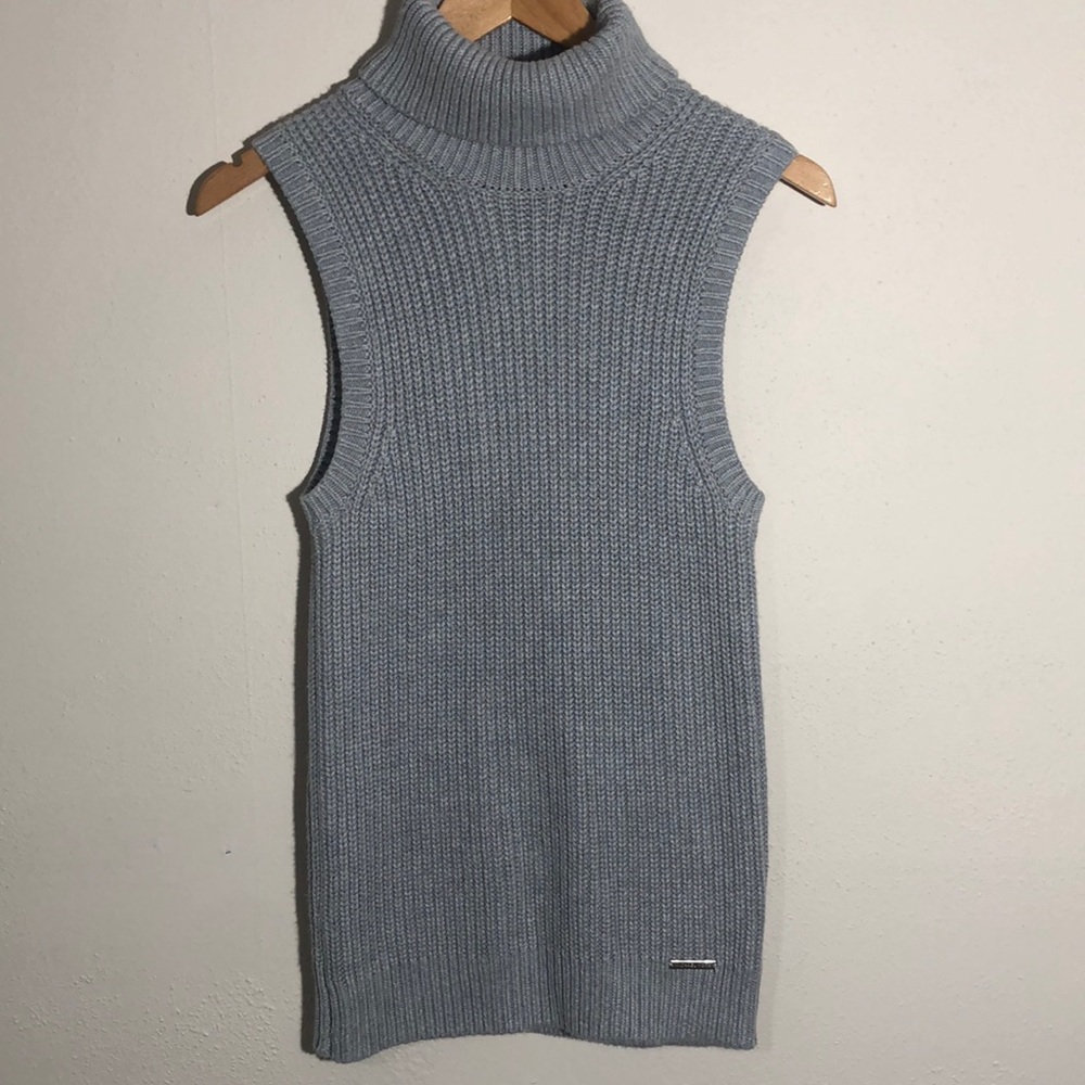 MICHAEL KORS Gray Turtle Neck Sweater Vest
